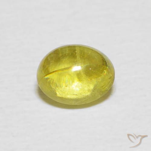 0.84ct طبيعي أصفر متوسط سيفين, بيضوي, شفاف