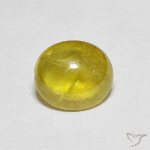 3.21ct طبيعي Pineapple yellow سيفين, بيضوي, شفاف