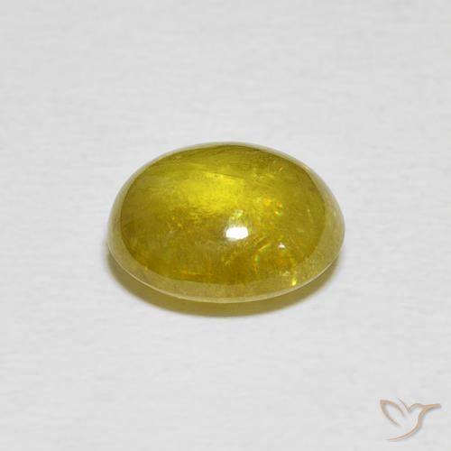 سيفين Pineapple yellow طبيعي، بيضوي، 3.21 قيراط، شفاف