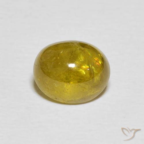 2.42ct طبيعي أصفر ترابى سيفين, بيضوي, شفاف