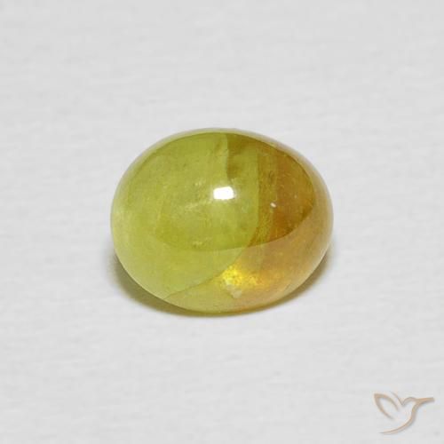 1.50ct طبيعي أصفر باهت سيفين, بيضوي, نصف شفاف