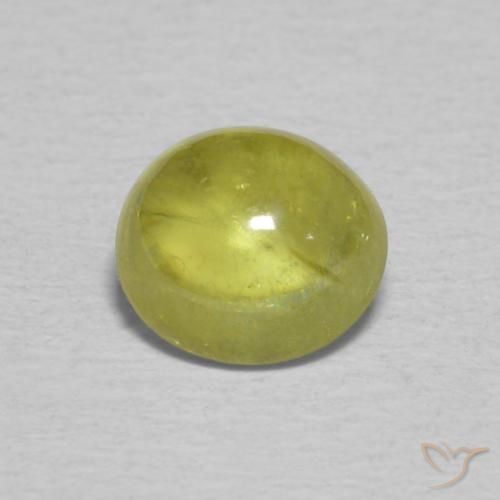 1.10ct طبيعي أصفر أخضر سيفين, بيضوي, شفاف