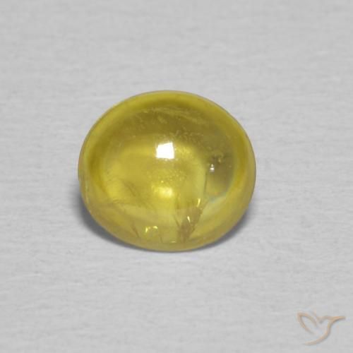 0.76ct طبيعي أصفر متوسط سيفين, بيضوي, شفاف