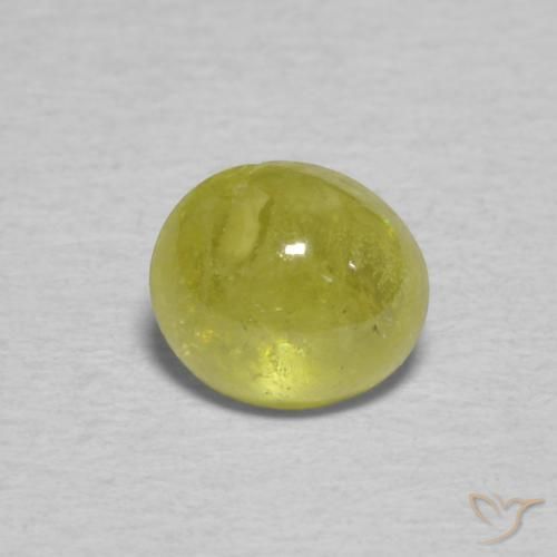 0.85ct طبيعي أصفر متوسط سيفين, بيضوي, شفاف