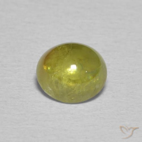 0.95ct طبيعي أصفر متوسط سيفين, بيضوي, شفاف