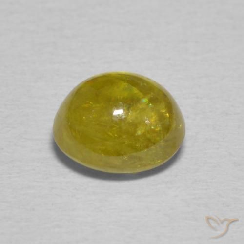 سيفين Pineapple yellow طبيعي، بيضوي، 1.34 قيراط، شفاف