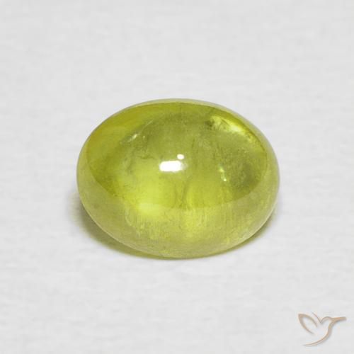 1.30ct طبيعي أصفر متوسط سيفين, بيضوي, شفاف / نصف شفاف