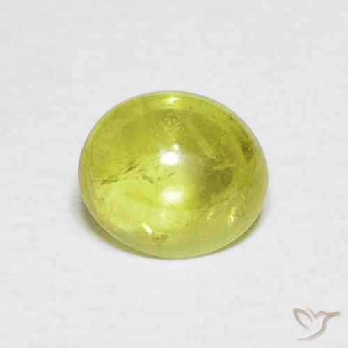 1.38ct طبيعي أصفر مخضر فاتح سيفين, بيضوي, شفاف
