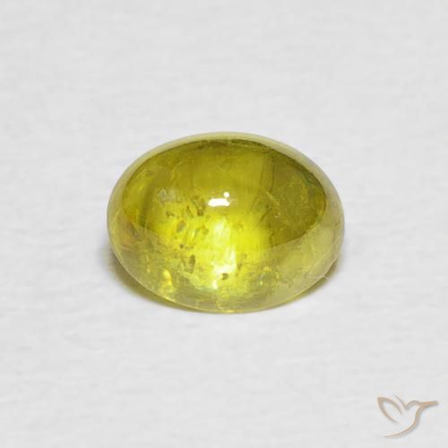 1.23ct طبيعي أخضر ترابى دافئ سيفين, بيضوي, شفاف