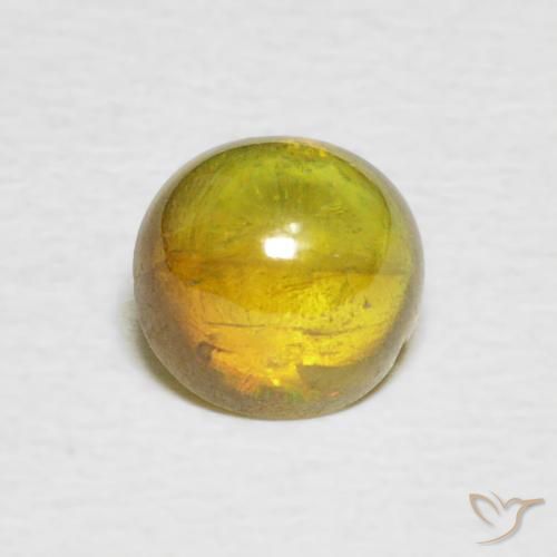 1.31ct طبيعي أصفر متوسط سيفين, بيضوي, شفاف