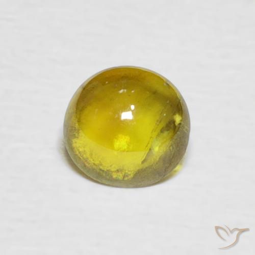 0.75ct طبيعي أصفر متوسط سيفين, بيضوي, شفاف