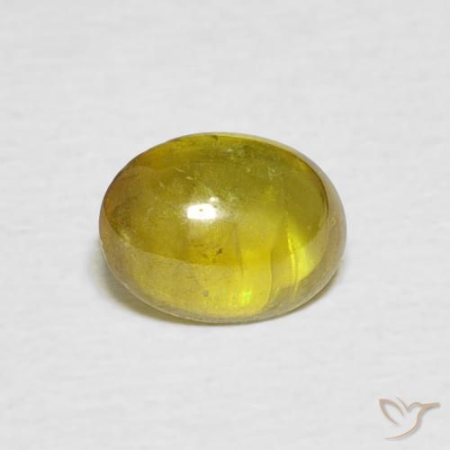 1.11ct طبيعي أصفر متوسط سيفين, بيضوي, شفاف