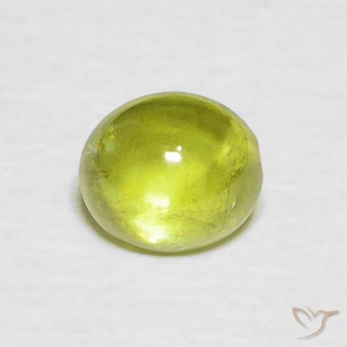 0.91ct طبيعي أخضر ترابى دافئ سيفين, بيضوي, شفاف