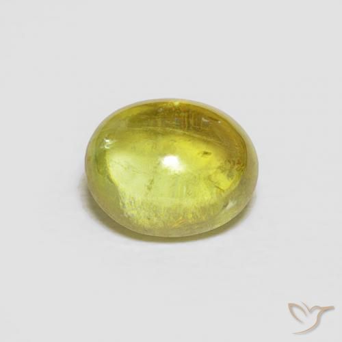 1.58ct طبيعي أصفر مخضر سيفين, بيضوي, شفاف