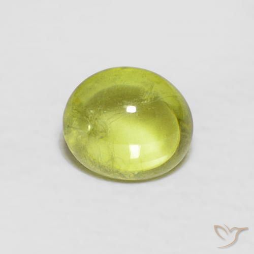0.57ct طبيعي أخضر الغابة دافئ سيفين, بيضوي, شفاف
