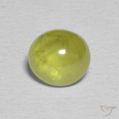 1.27ct طبيعي أخضر مصفر سيفين, بيضوي, شفاف