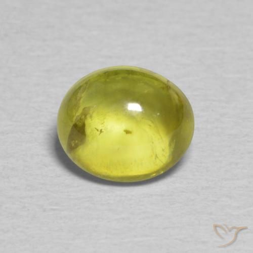 1.17ct طبيعي أخضر مصفر سيفين, بيضوي, شفاف
