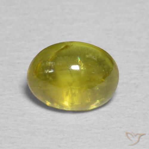 0.87ct طبيعي أخضر ترابى دافئ سيفين, بيضوي, شفاف
