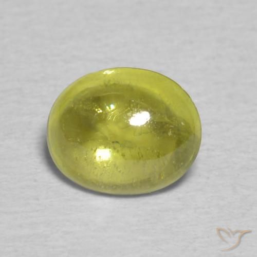 0.75ct طبيعي أخضر ترابى دافئ سيفين, بيضوي, شفاف