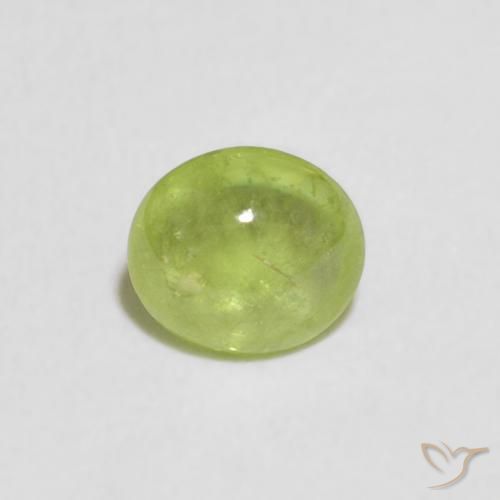 0.78ct طبيعي أخضر متوسط سيفين, بيضوي, شفاف