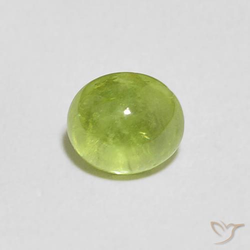 1.09ct طبيعي أخضر مصفر حيوى سيفين, بيضوي, شفاف