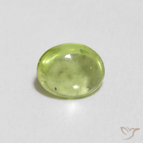 0.66ct طبيعي اخضر زاهى سيفين, بيضوي, شفاف