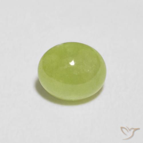 0.85ct طبيعي اخضر زاهى سيفين, بيضوي, شفاف