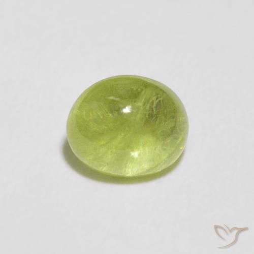1.32ct طبيعي أخضر مصفر سيفين, بيضوي, شفاف
