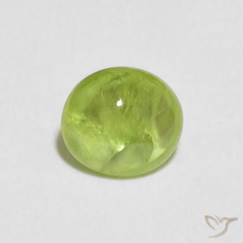 1.08ct طبيعي أخضر متوسط سيفين, بيضوي, شفاف
