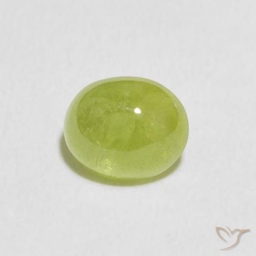 0.84ct طبيعي اخضر زاهى سيفين, بيضوي, شفاف
