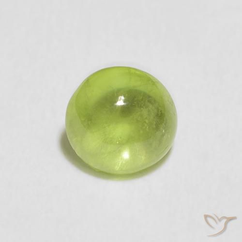 0.82ct طبيعي أخضر متوسط سيفين, بيضوي, شفاف