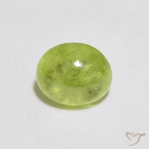 0.65ct طبيعي أخضر متوسط سيفين, بيضوي, شفاف
