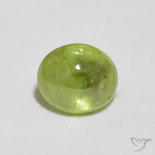 1.55ct طبيعي أخضر متوسط سيفين, بيضوي, شفاف