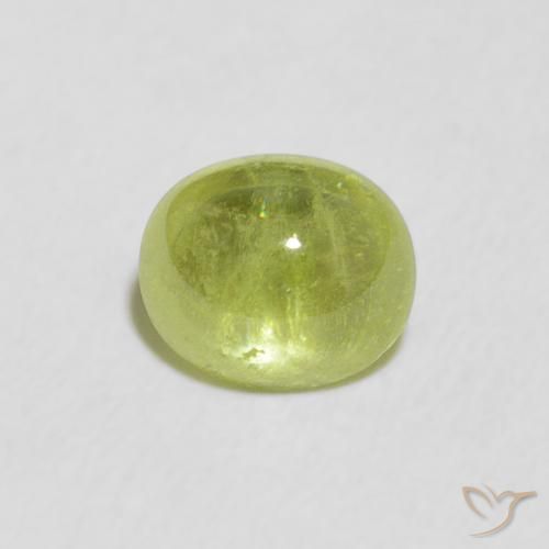 1.39ct طبيعي أخضر مصفر سيفين, بيضوي, شفاف