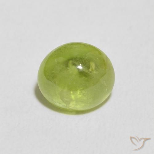 1.72ct طبيعي أخضر مصفر سيفين, بيضوي, شفاف
