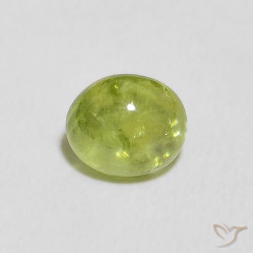 1.07ct طبيعي اخضر زاهى سيفين, بيضوي, شفاف