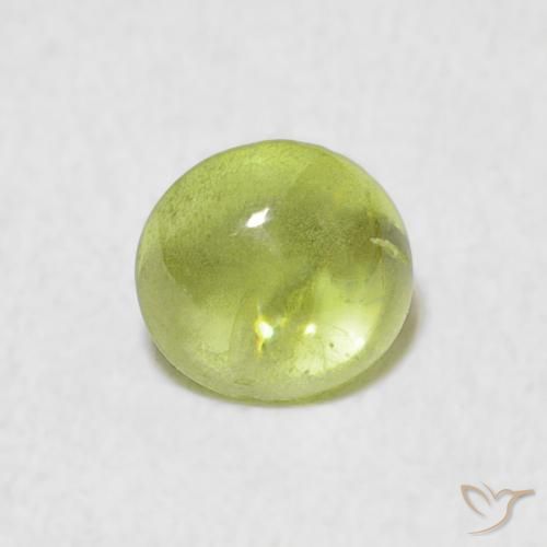 0.74ct طبيعي ليمون اخضر سيفين, بيضوي, شفاف