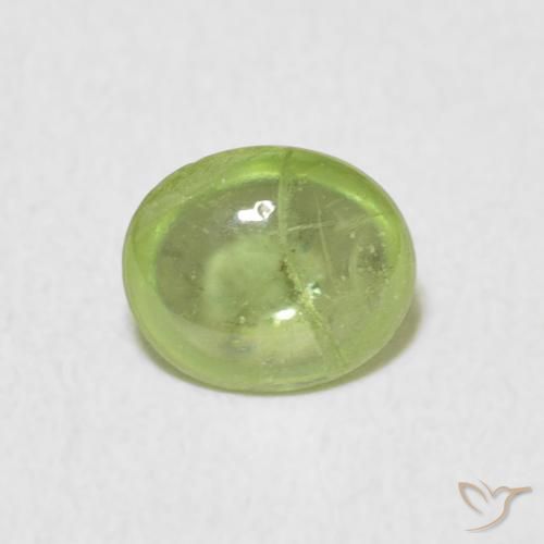 1.02ct طبيعي اخضر فاتح سيفين, بيضوي, شفاف