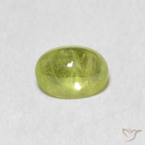 1.40ct طبيعي ليمون اخضر سيفين, بيضوي, شفاف