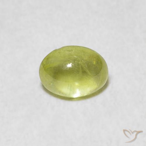 0.77ct طبيعي ليمون اخضر سيفين, بيضوي, شفاف