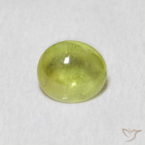 1.00ct طبيعي ليمون اخضر سيفين, بيضوي, شفاف