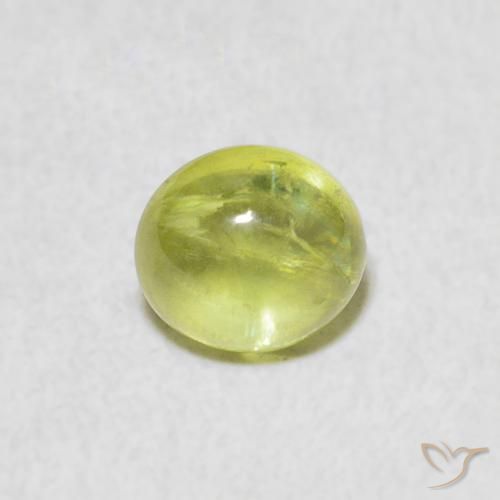 1.08ct طبيعي ليمون اخضر سيفين, بيضوي, شفاف