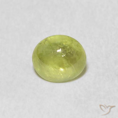 0.91ct طبيعي ليمون اخضر سيفين, بيضوي, شفاف