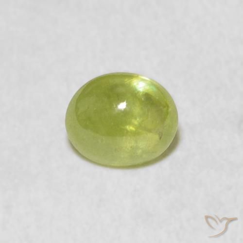 0.84ct طبيعي ليمون اخضر سيفين, بيضوي, شفاف