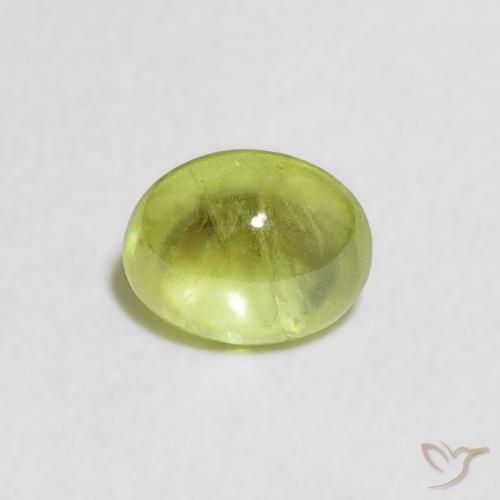 0.72ct طبيعي أخضر زيتوني سيفين, بيضوي, شفاف