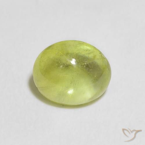1.32ct طبيعي اخضر فاتح سيفين, بيضوي, شفاف