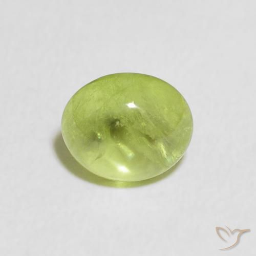 1.07ct طبيعي أخضر مصفر حيوى سيفين, بيضوي, شفاف