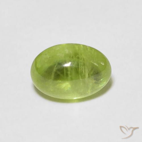 1.11ct طبيعي اخضر زاهى سيفين, بيضوي, شفاف