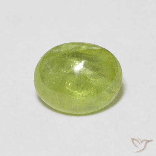 1.10ct طبيعي ليمون اخضر سيفين, بيضوي, شفاف