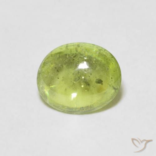 0.61ct طبيعي أخضر متوسط سيفين, بيضوي, شفاف